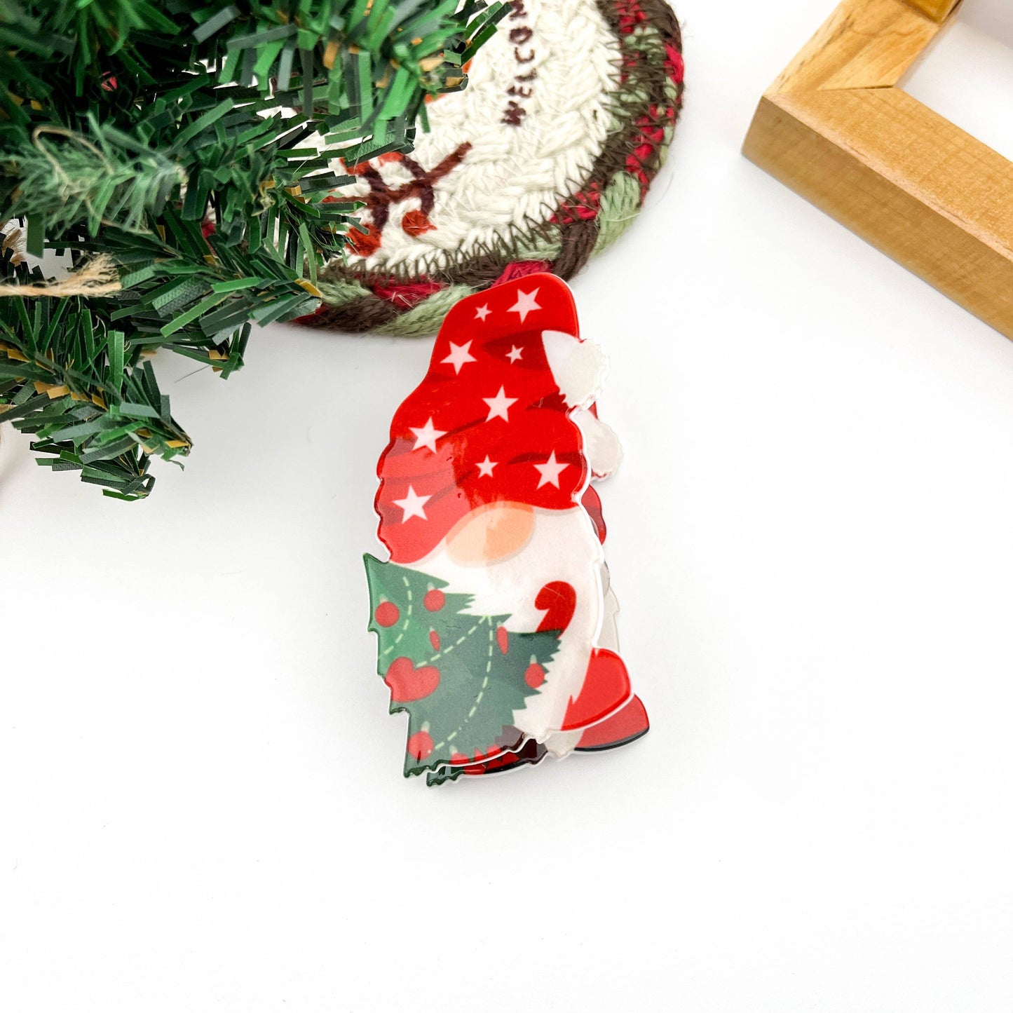 Cartoon Santa Claus Appearance Hair Claw Clip
