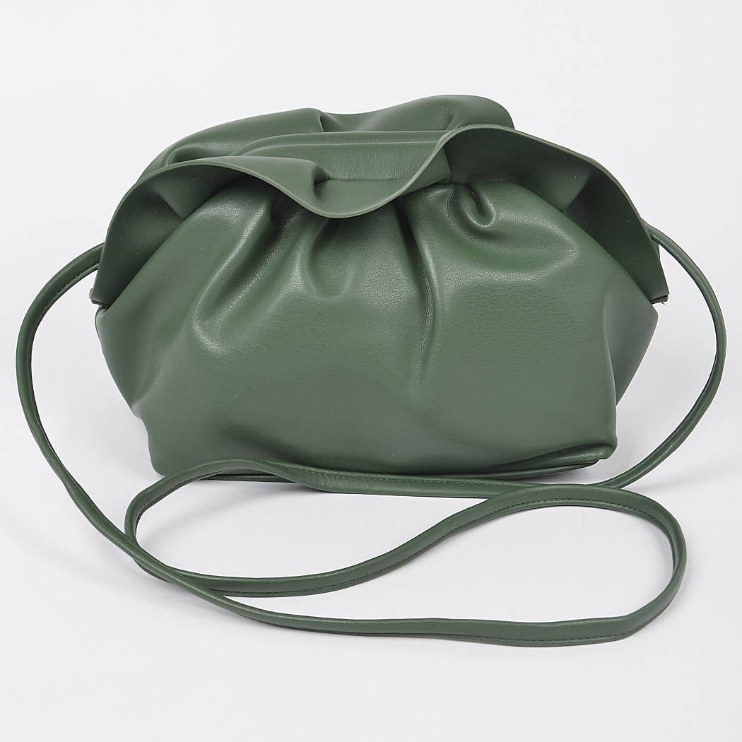 Midnight Fold Crossbody | FAUX LEATHER BOW CROSSBODY BAG