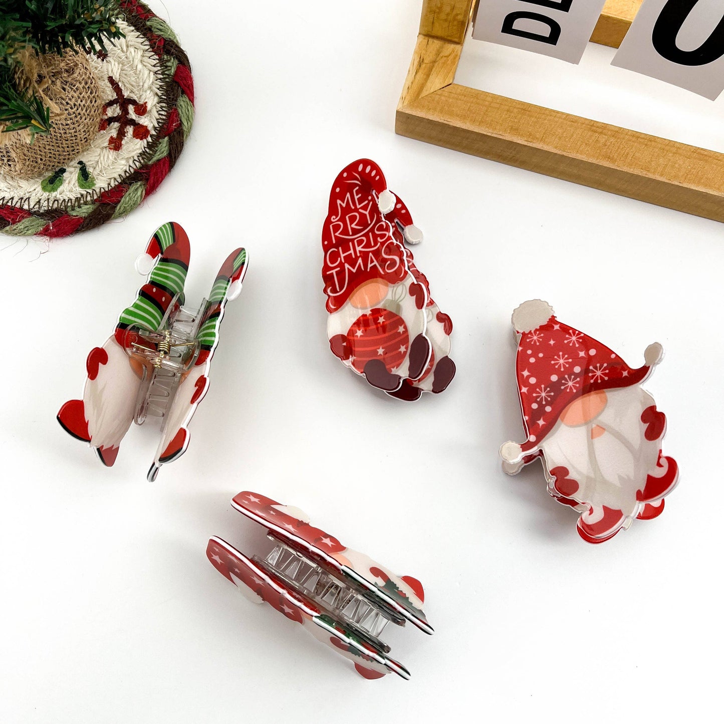Cartoon Santa Claus Appearance Hair Claw Clip