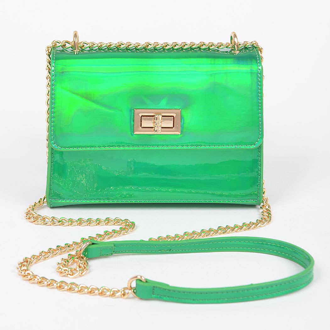 Dreamveil Prism Crossbody | Mirror Metallic Flap Crossbody Bag
