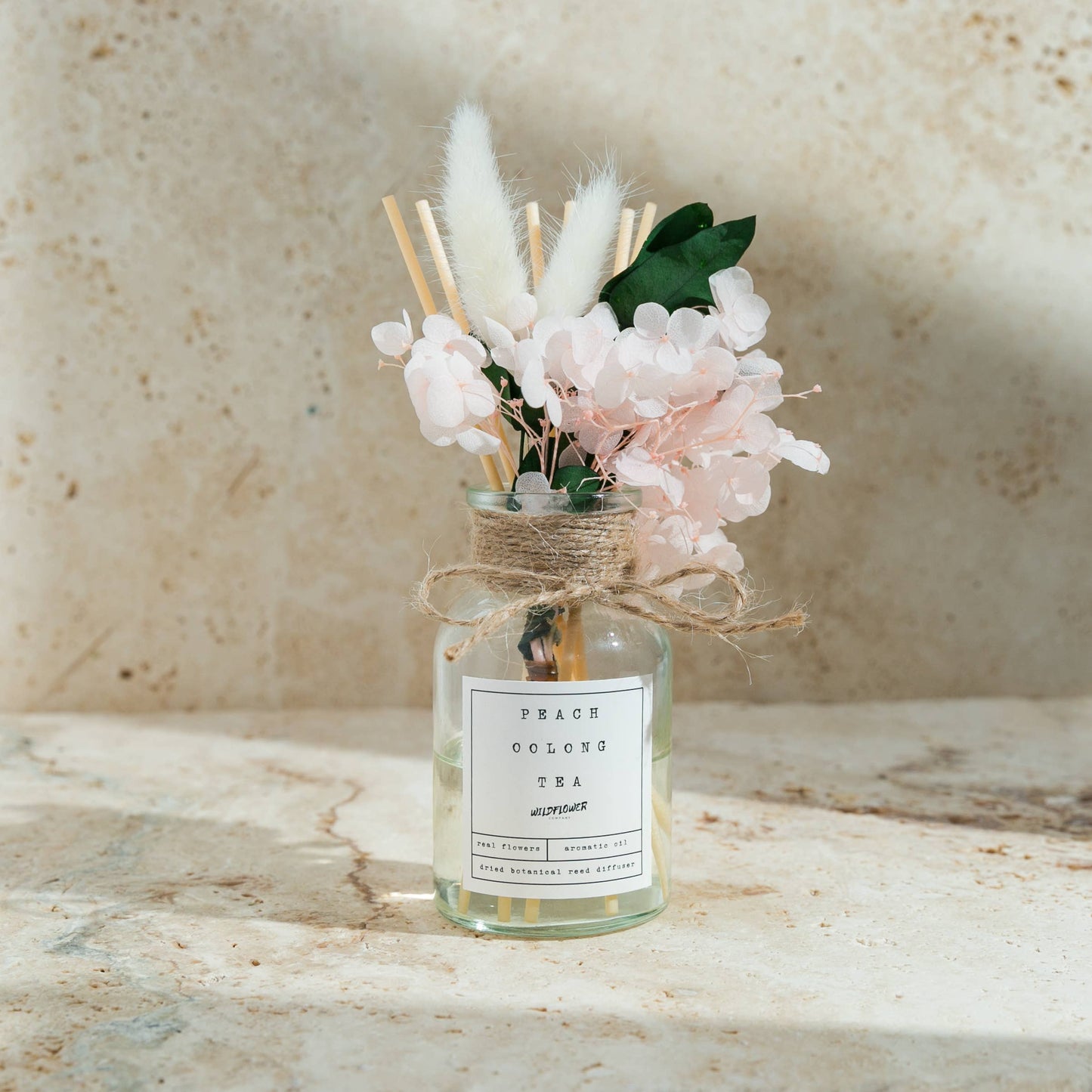 Peach Oolong Tea Flower Diffuser Gift Set