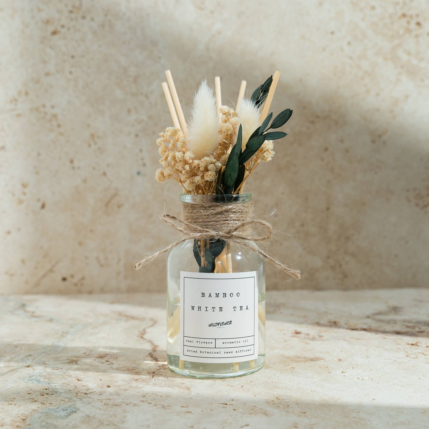 Bamboo White Tea Flower Diffuser Gift Set