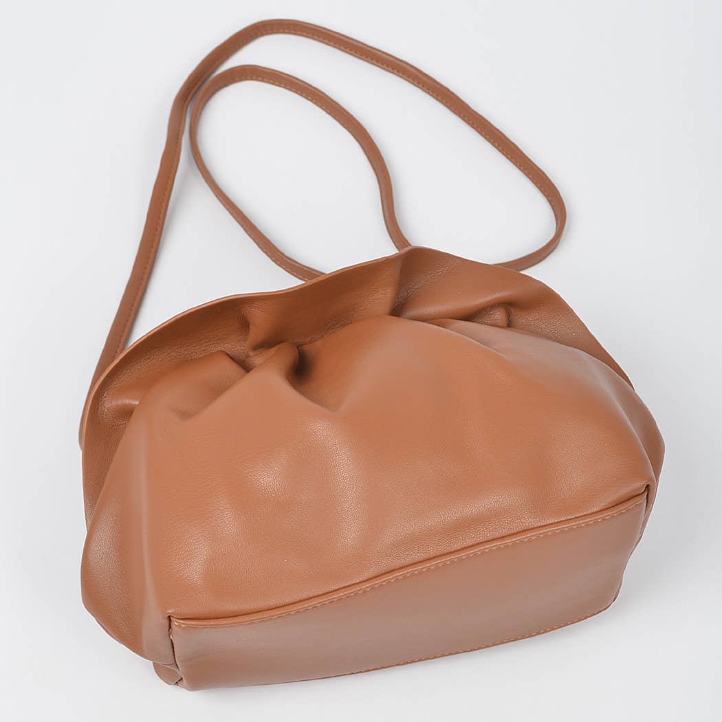 Midnight Fold Crossbody | FAUX LEATHER BOW CROSSBODY BAG
