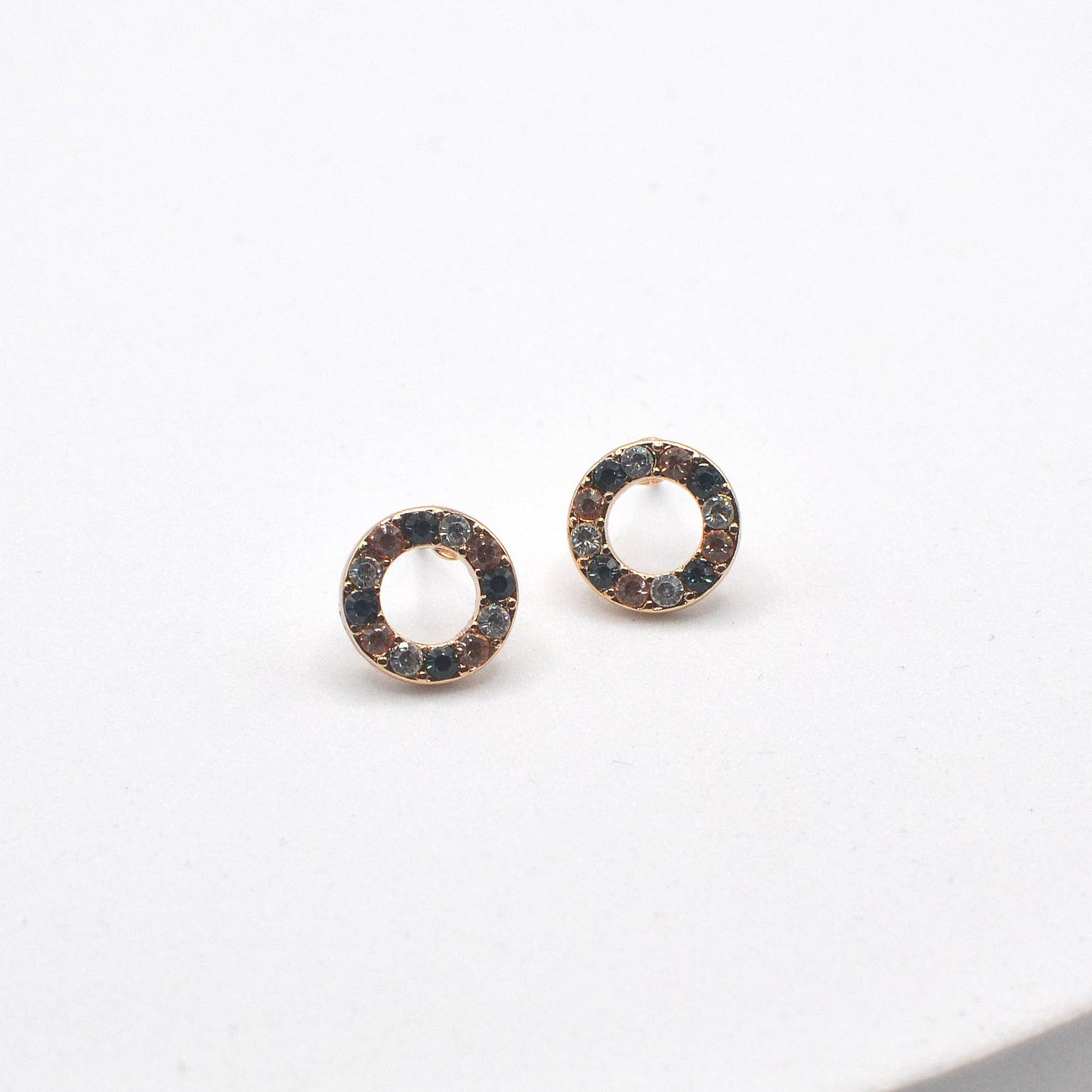Mini Open Round Minimal Dainty Post Stud Earrings
