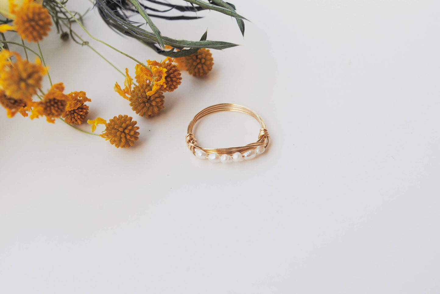 Pearl Band Stacking ring