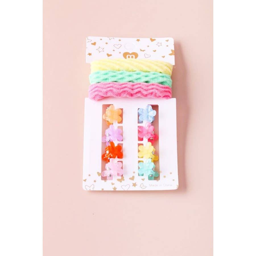 Mini Daisy Clips & Elastic Ties Set