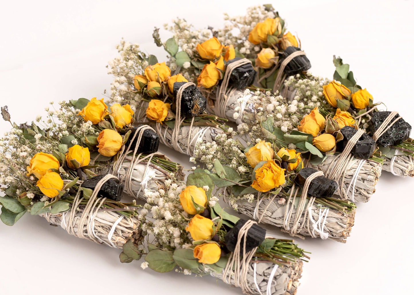 Floral Sage Black Tourmaline Crystal Cleansing Bundle