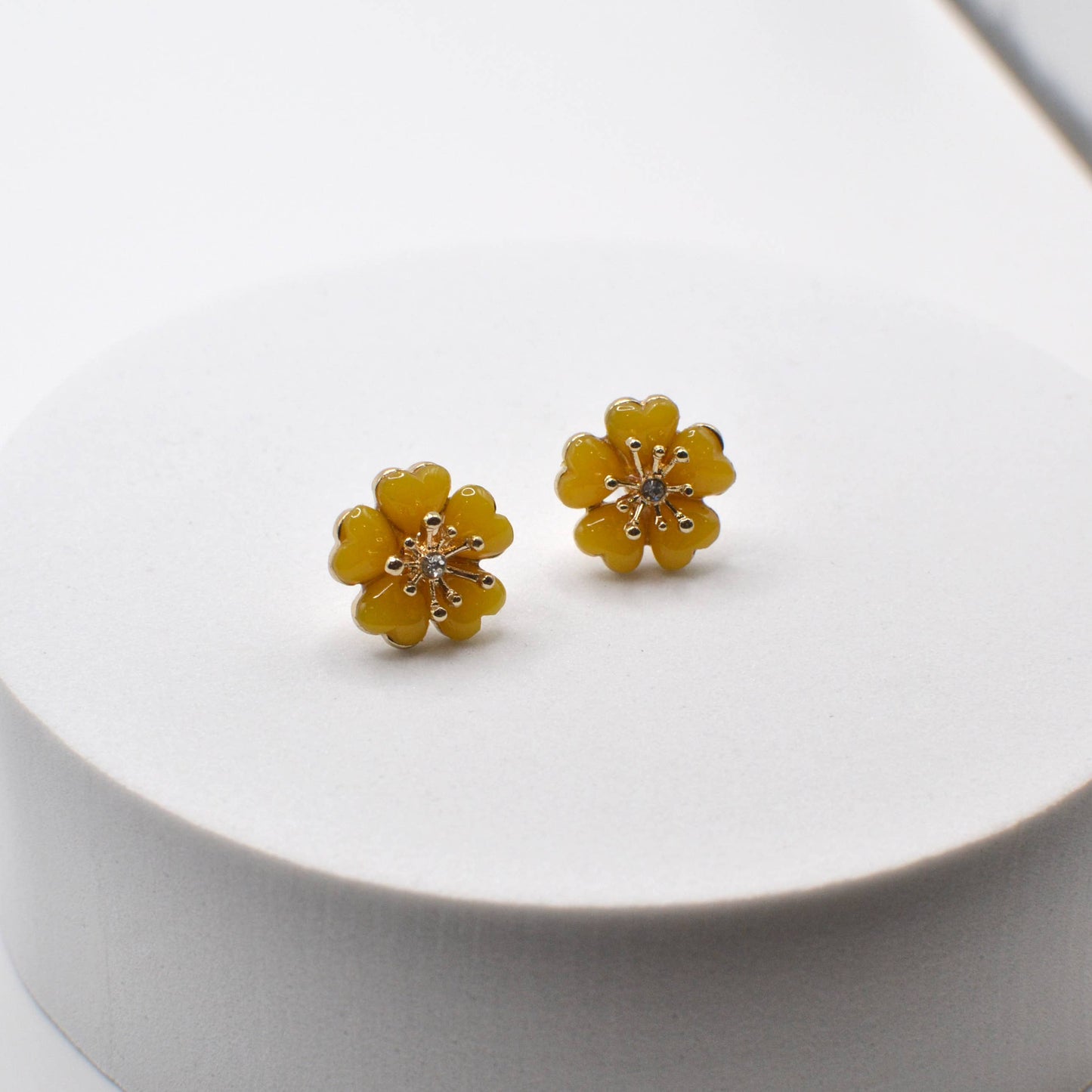 Flower Color Epoxy Stud Earring