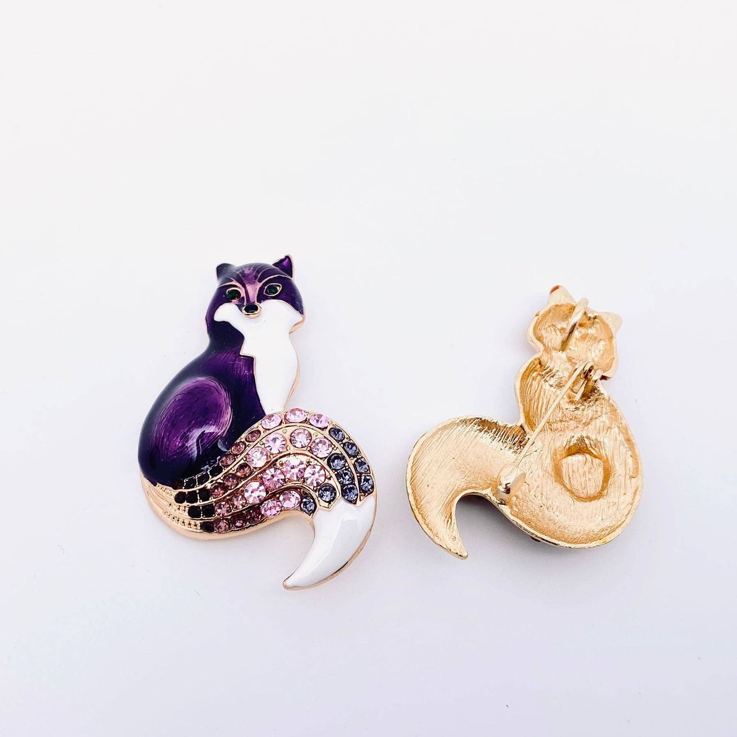 Color Enamel Fox Brooch Animal Pin