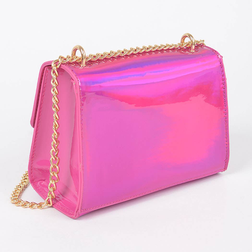 Dreamveil Prism Crossbody | Mirror Metallic Flap Crossbody Bag