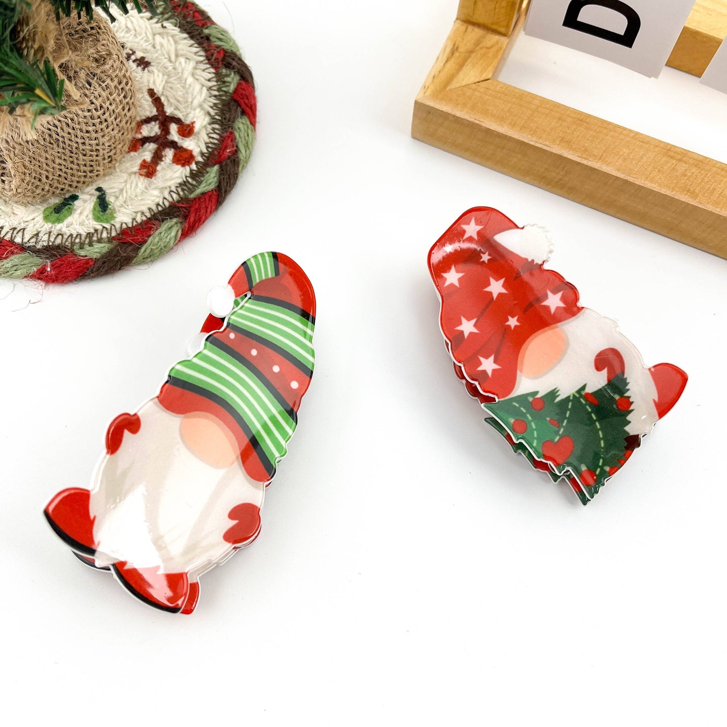 Cartoon Santa Claus Appearance Hair Claw Clip