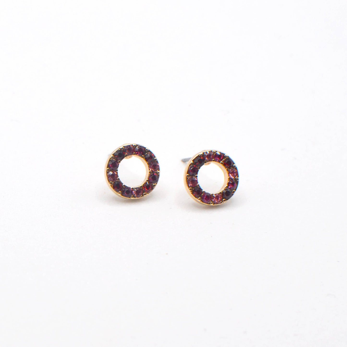Mini Open Round Minimal Dainty Post Stud Earrings