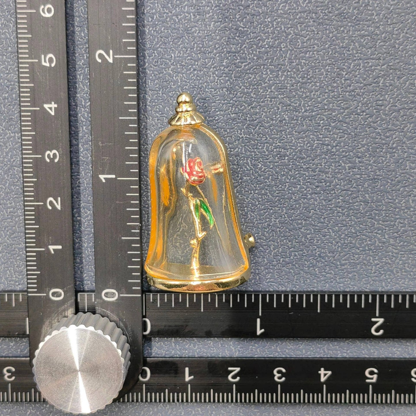 Rose In A Bottle Vintage Brooch