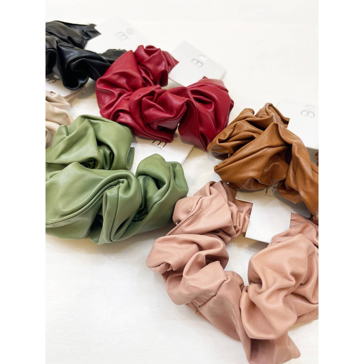 Faux Leather Large Scrunchie for Enchanted Tresses