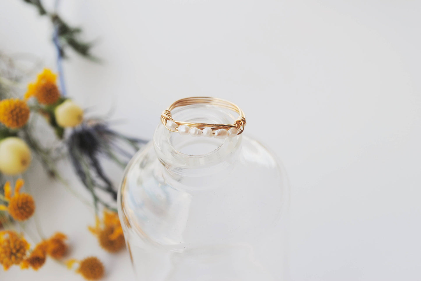 Pearl Band Stacking ring
