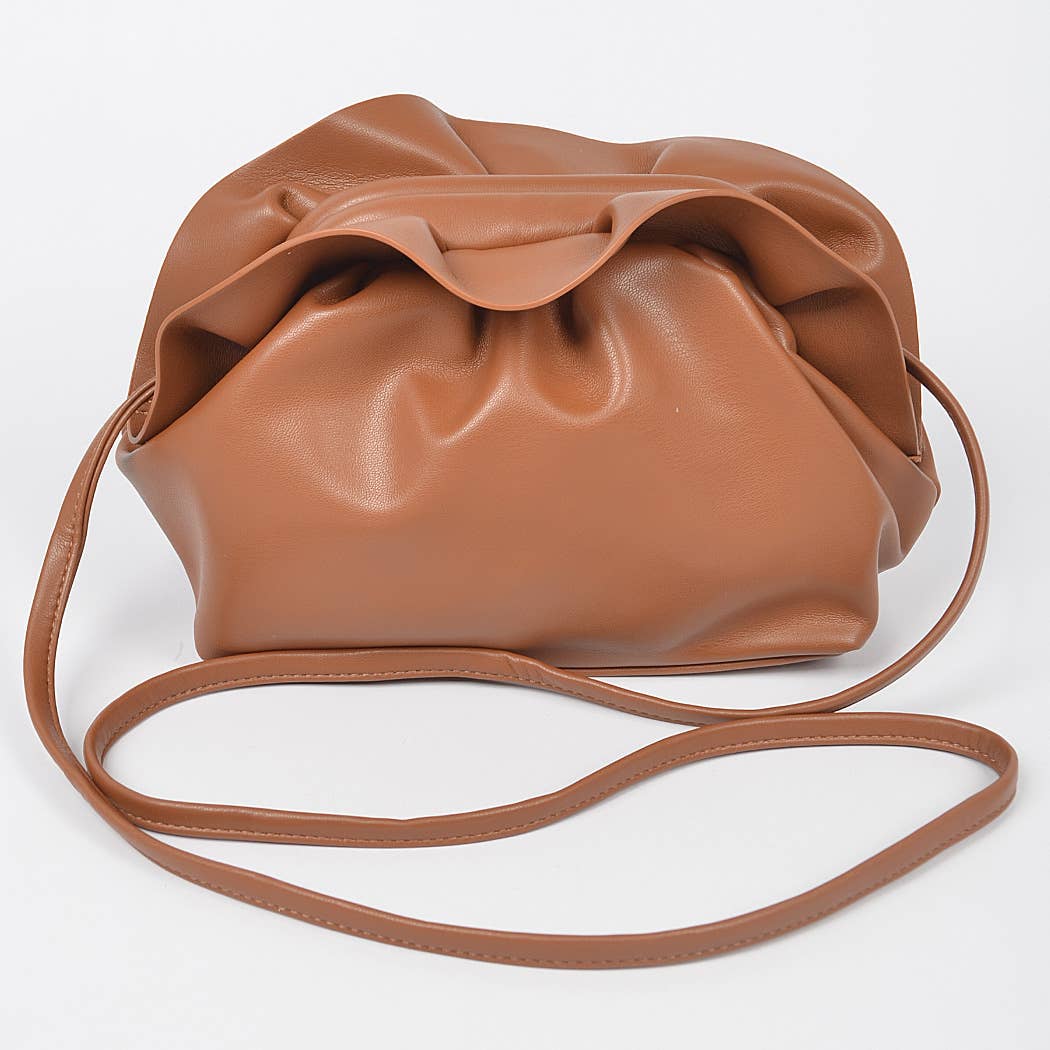 Midnight Fold Crossbody | FAUX LEATHER BOW CROSSBODY BAG