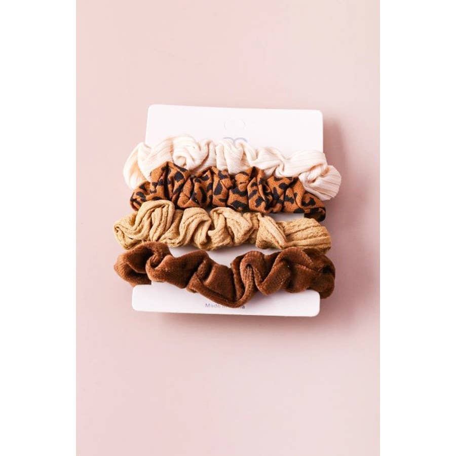 Leopard Mix Scrunchie Set