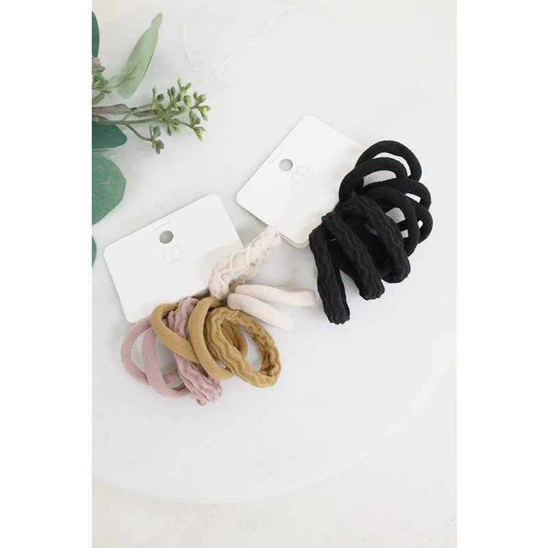 Assorted Rolled Hair Tie Set