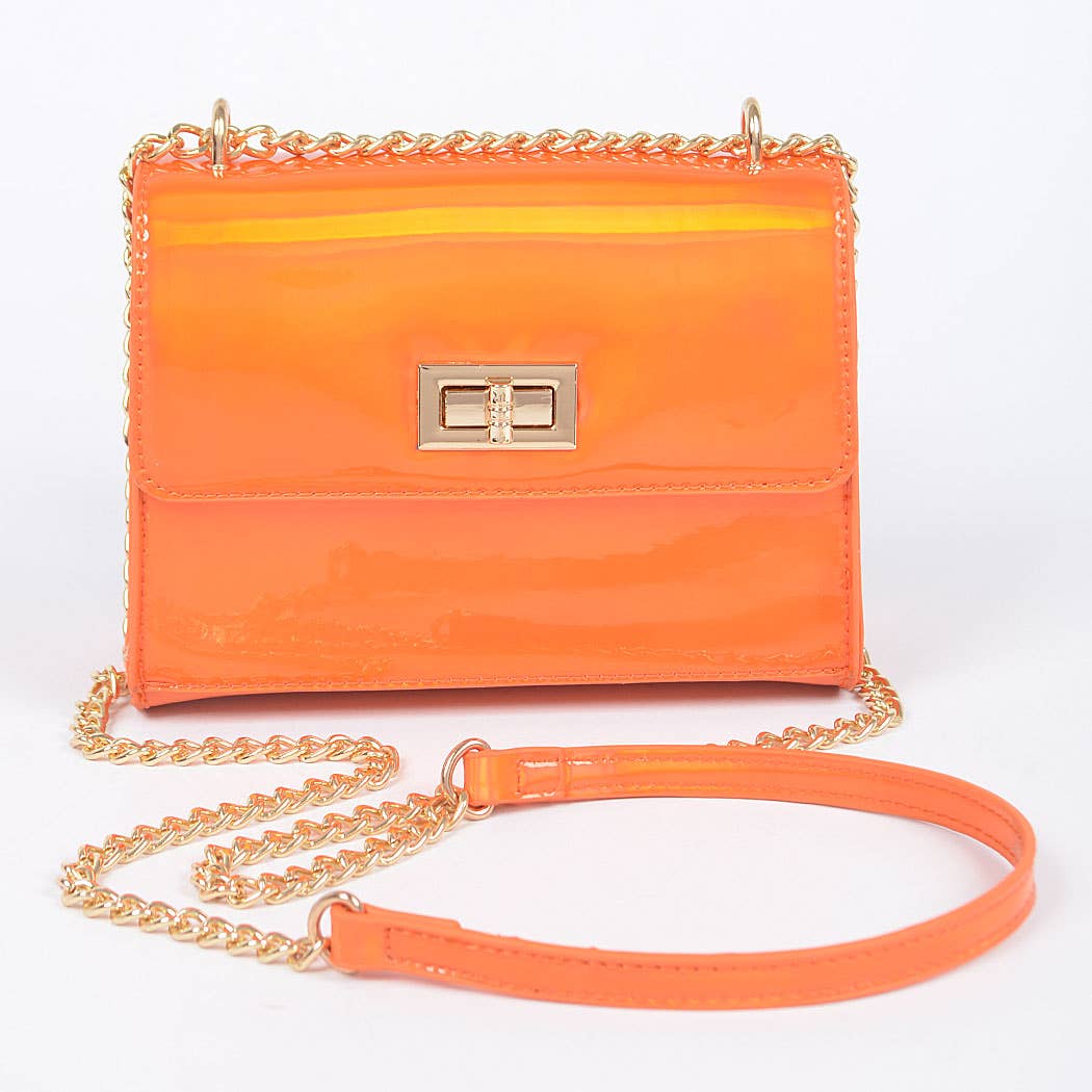 Dreamveil Prism Crossbody | Mirror Metallic Flap Crossbody Bag