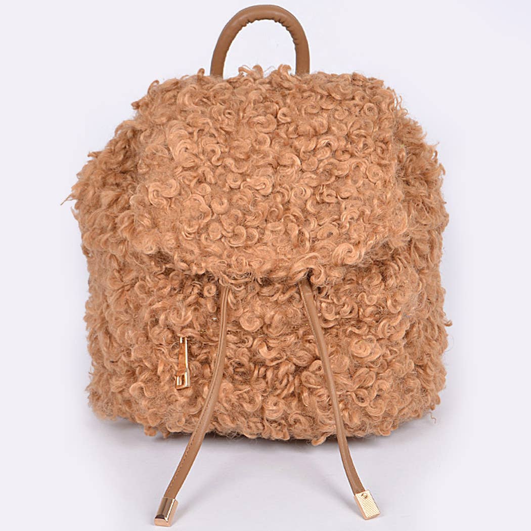 Faux Fur Sheep Backpack