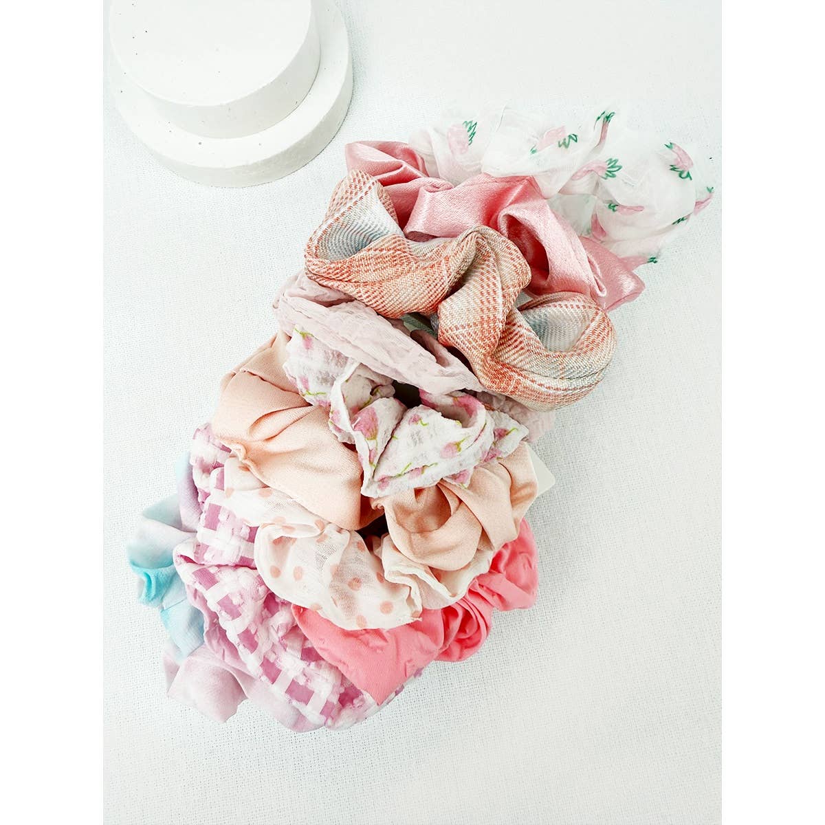 Pink Palette Assorted Fabric Scunchie Set