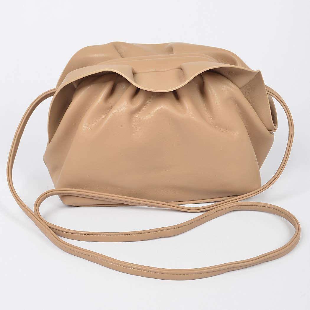 Midnight Fold Crossbody | FAUX LEATHER BOW CROSSBODY BAG