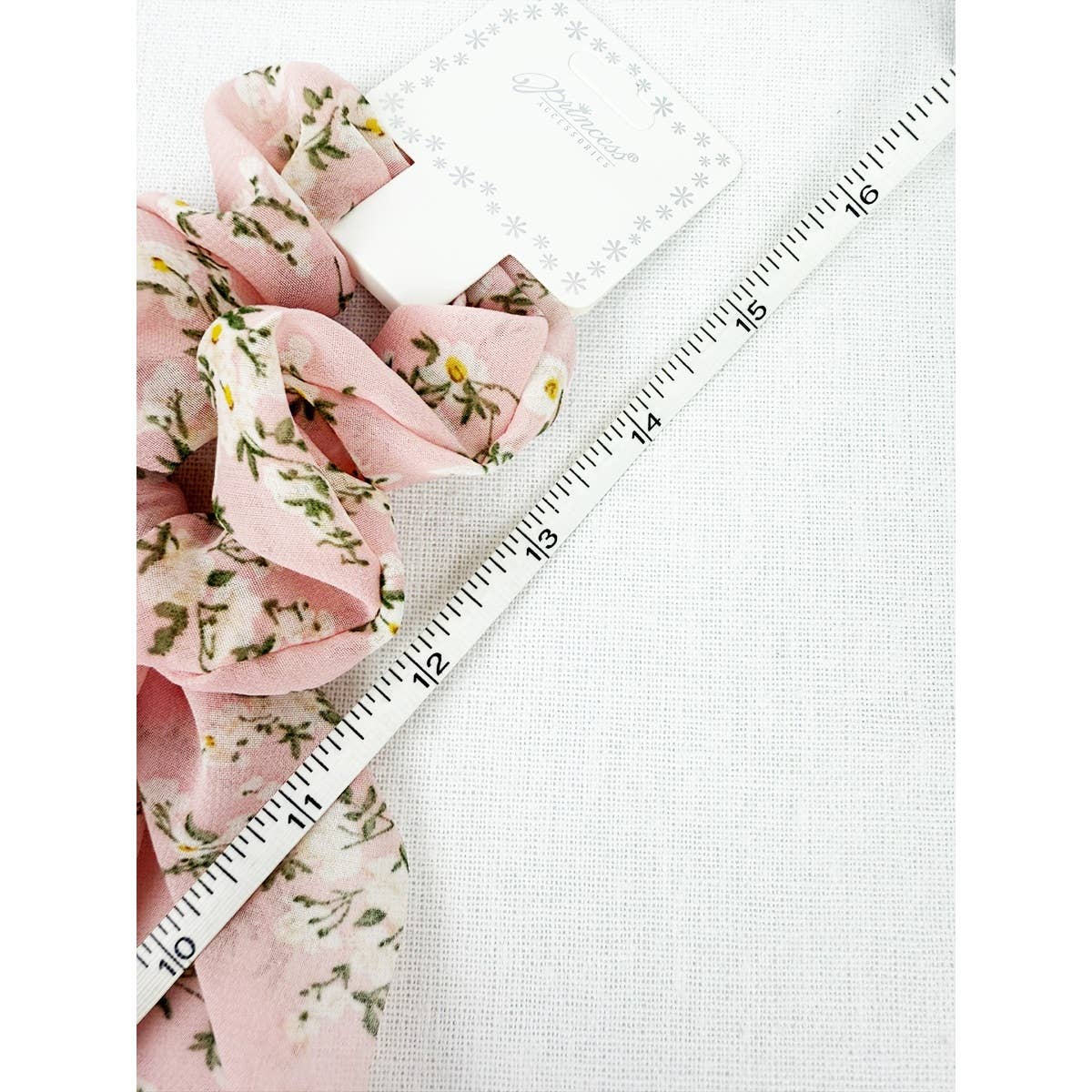 Soft Tone Floral Long Tail Hair Scrunchie