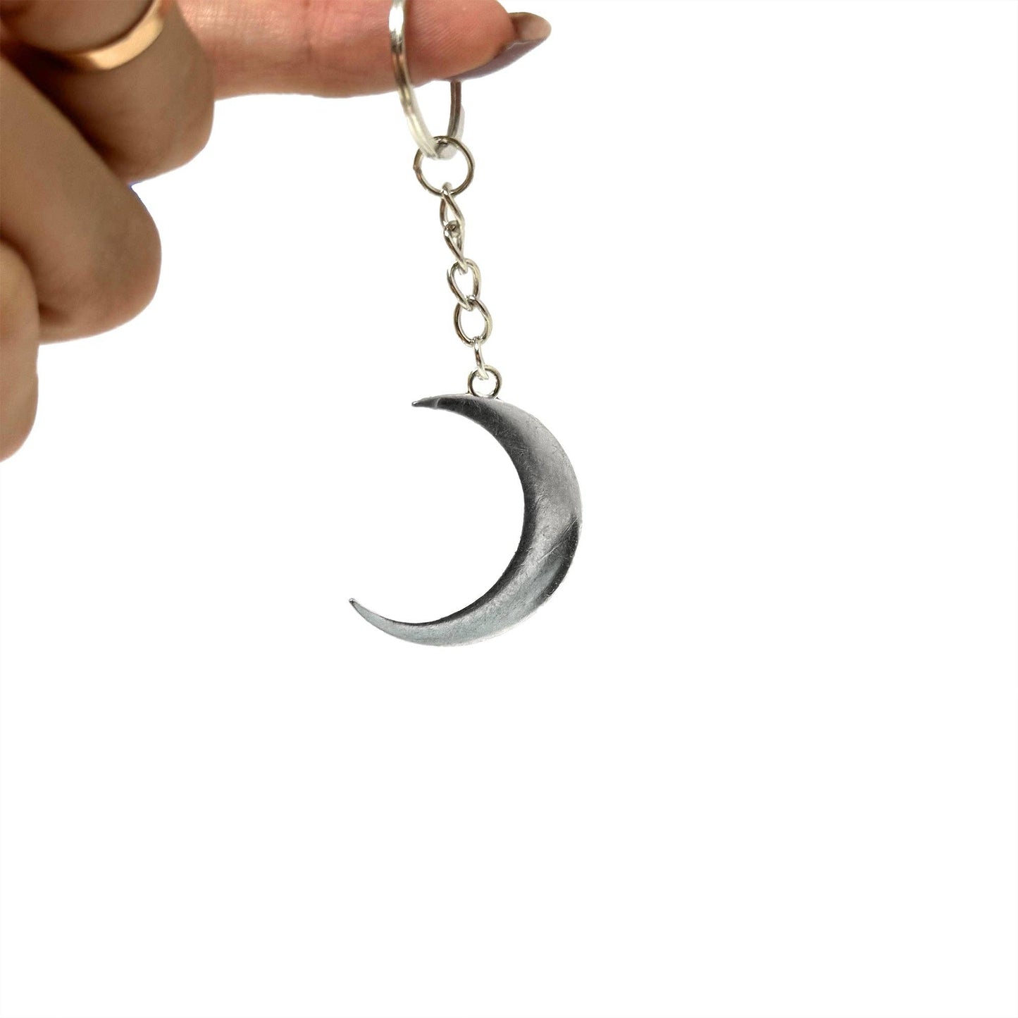 Crescent Moon π Key Chain