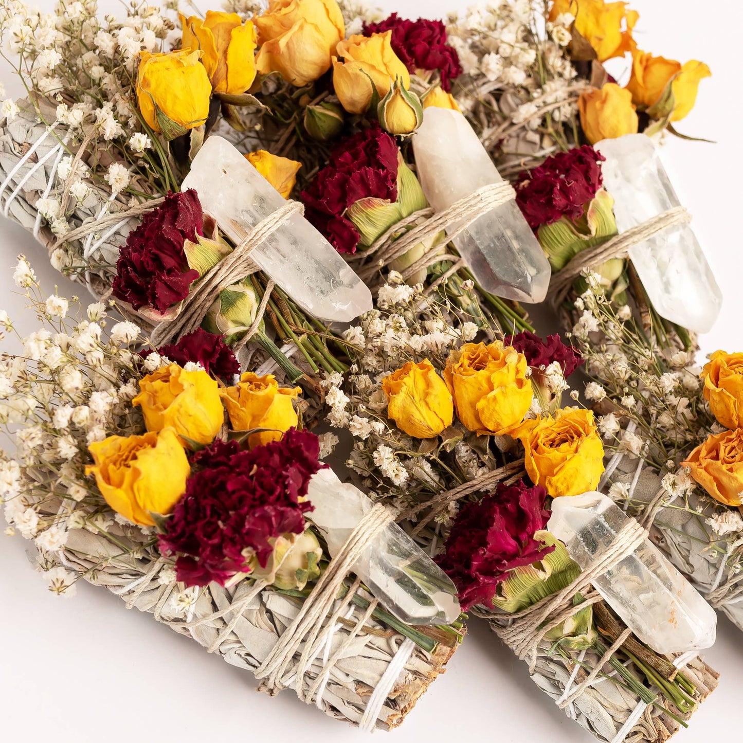 Floral Sage Clear Quartz Crystal Cleansing Bundle (HW)