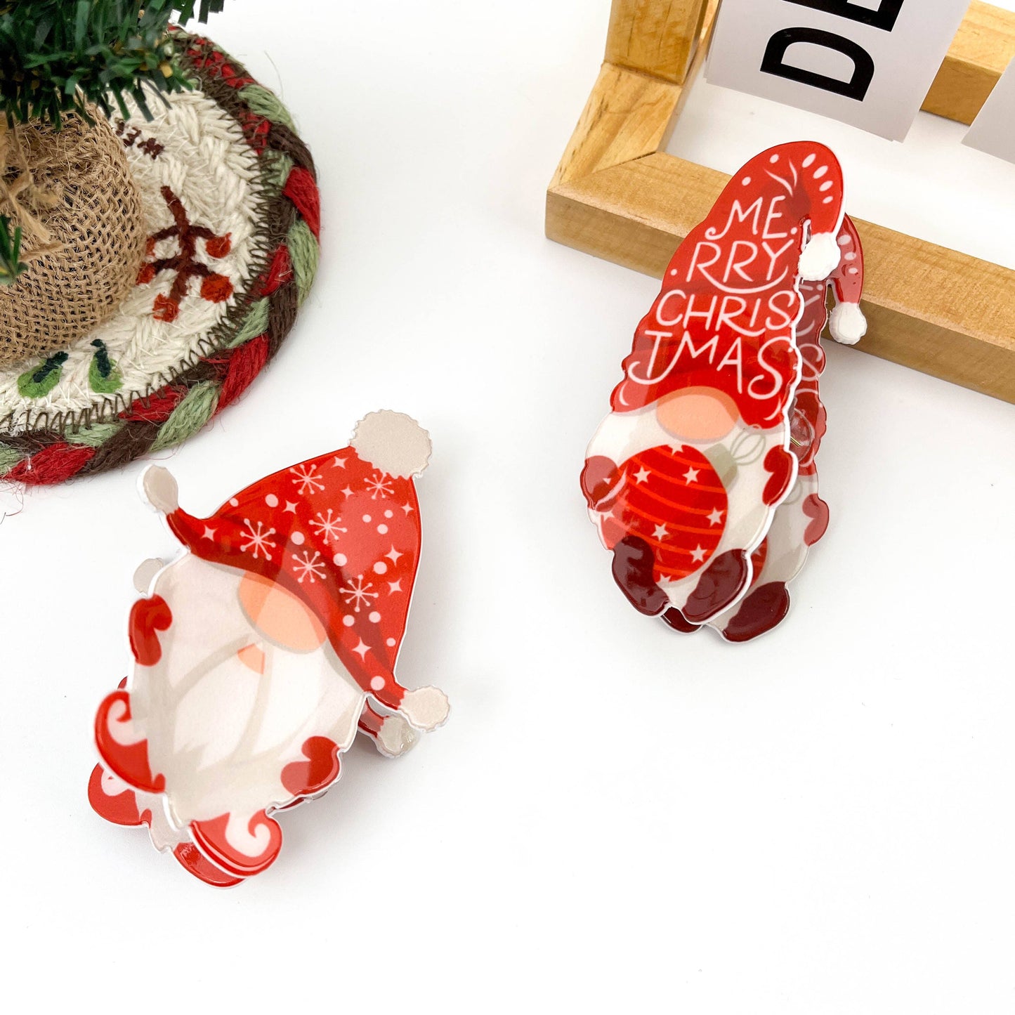 Cartoon Santa Claus Appearance Hair Claw Clip