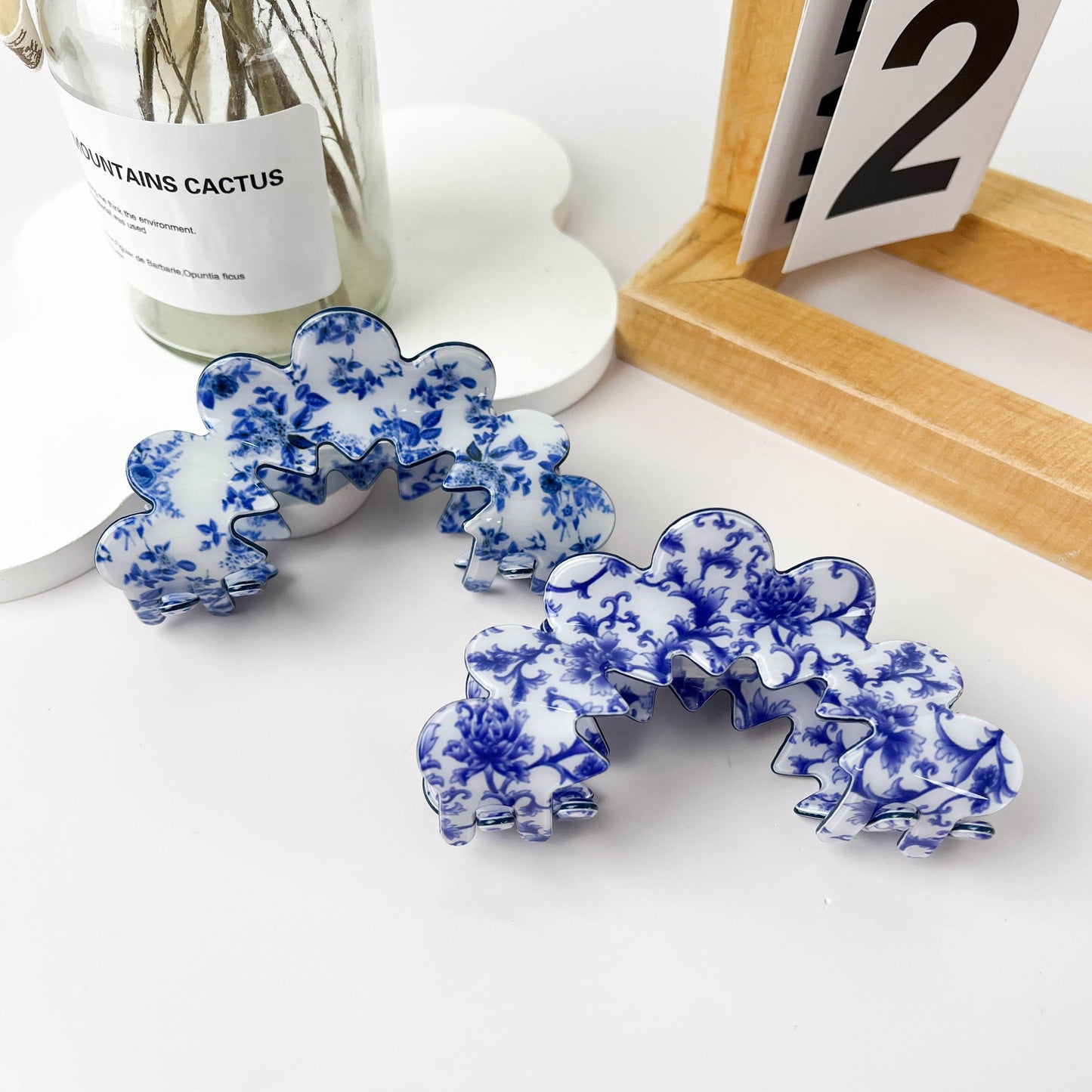 Wave Flowers Hair Claw  Clip