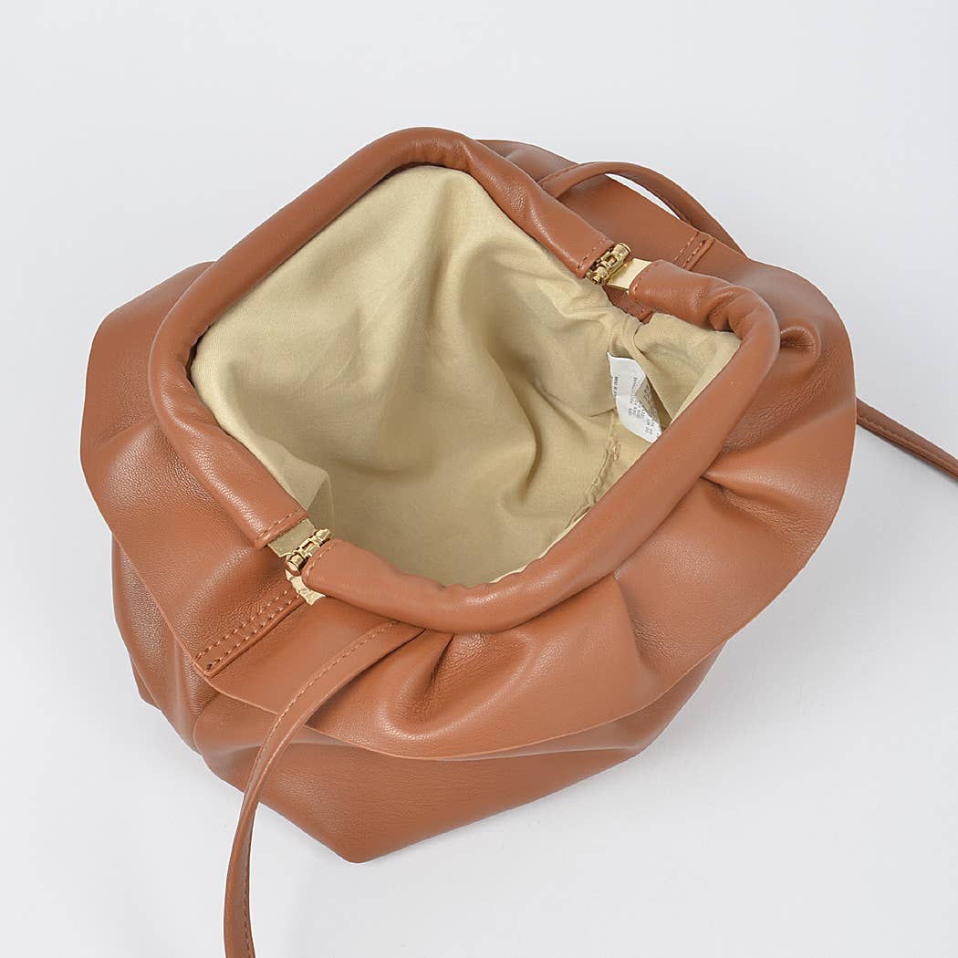 Midnight Fold Crossbody | FAUX LEATHER BOW CROSSBODY BAG