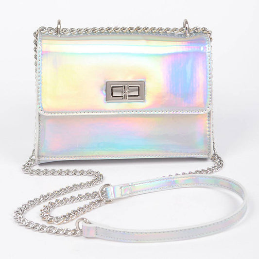 Dreamveil Prism Crossbody | Mirror Metallic Flap Crossbody Bag