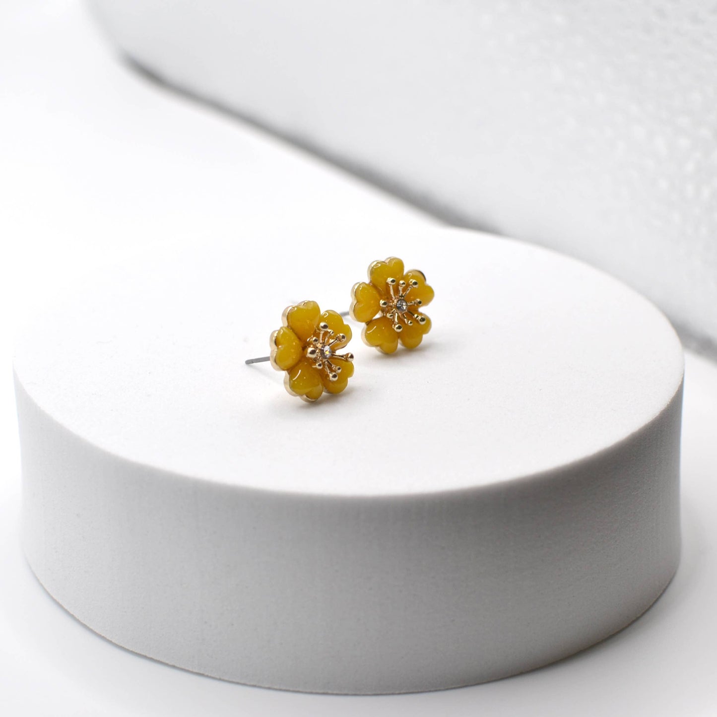 Flower Color Epoxy Stud Earring