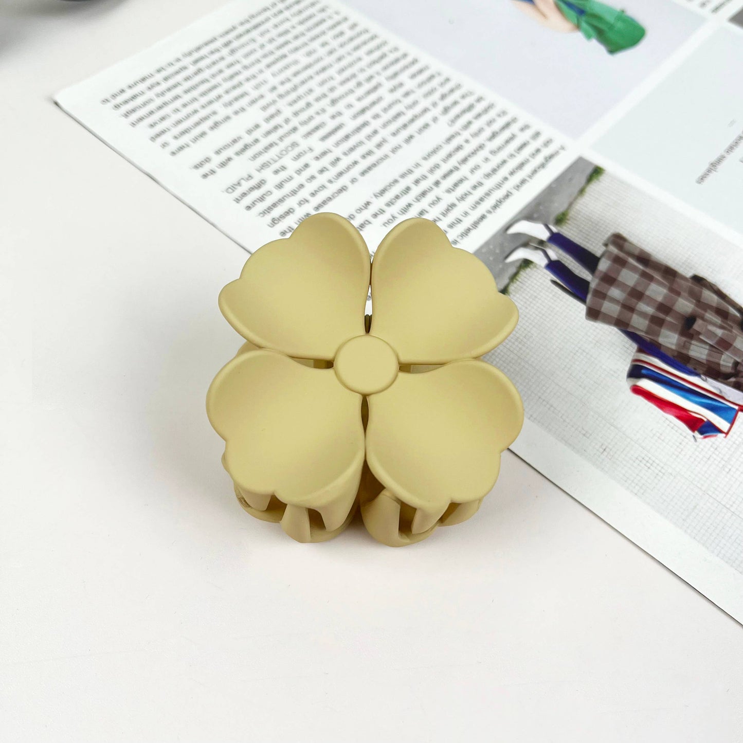 2.12" Four-leaf clover flower spring hair Clips
