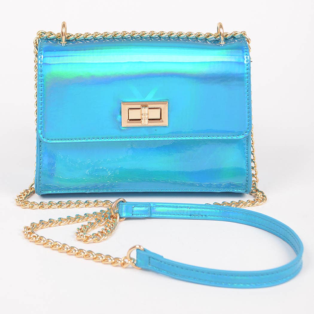 Dreamveil Prism Crossbody | Mirror Metallic Flap Crossbody Bag