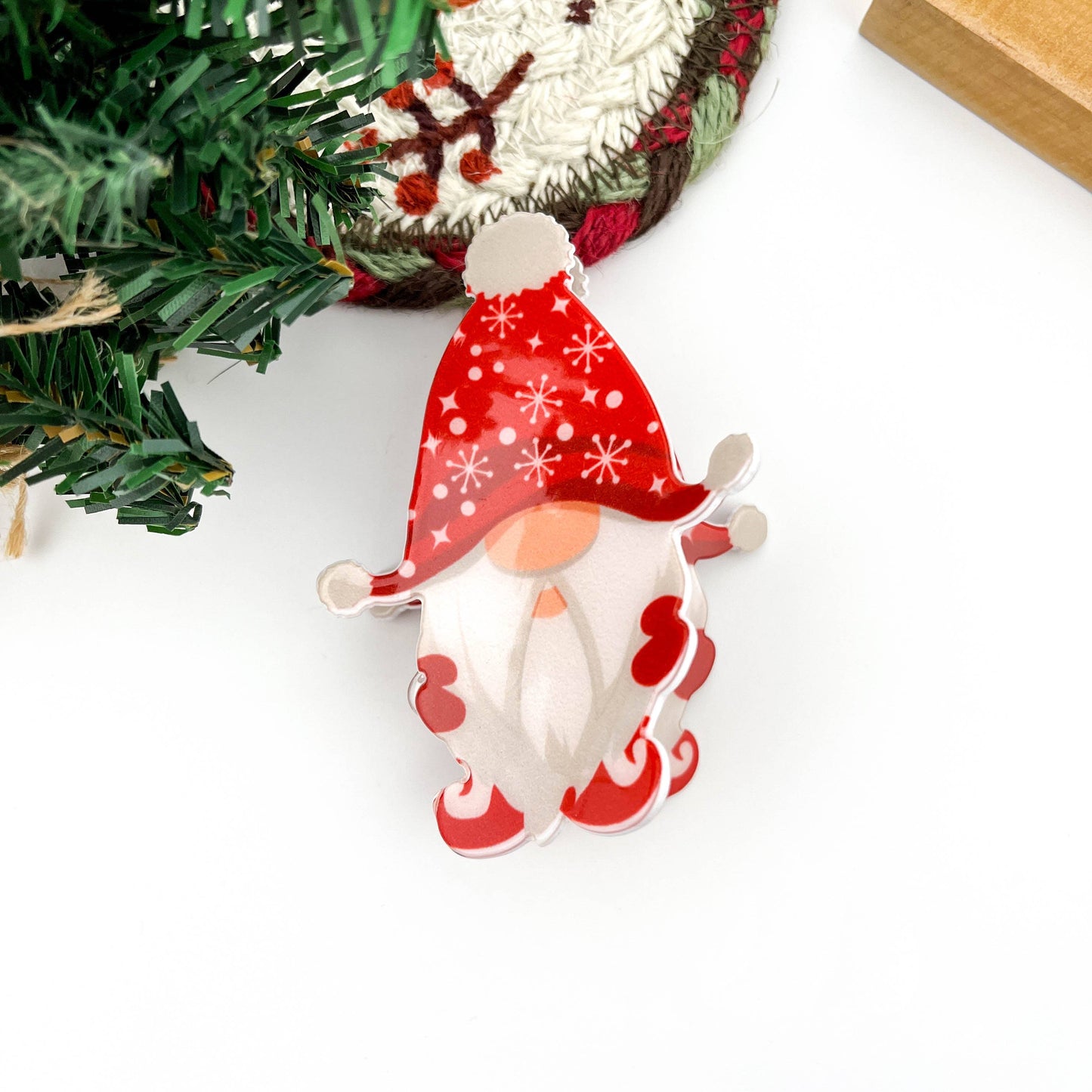 Cartoon Santa Claus Appearance Hair Claw Clip