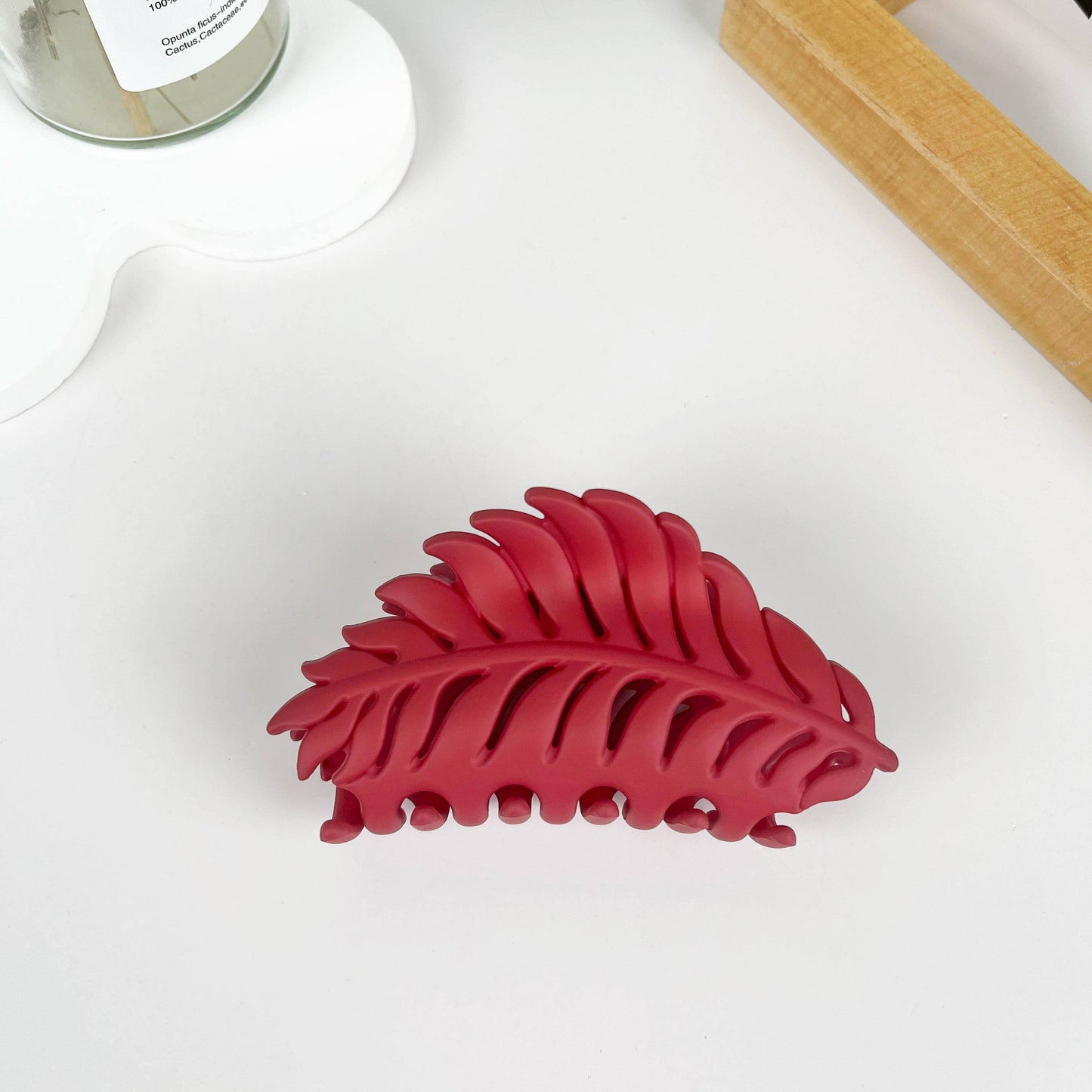 Creative frosted leaf  Hair Claw Clip