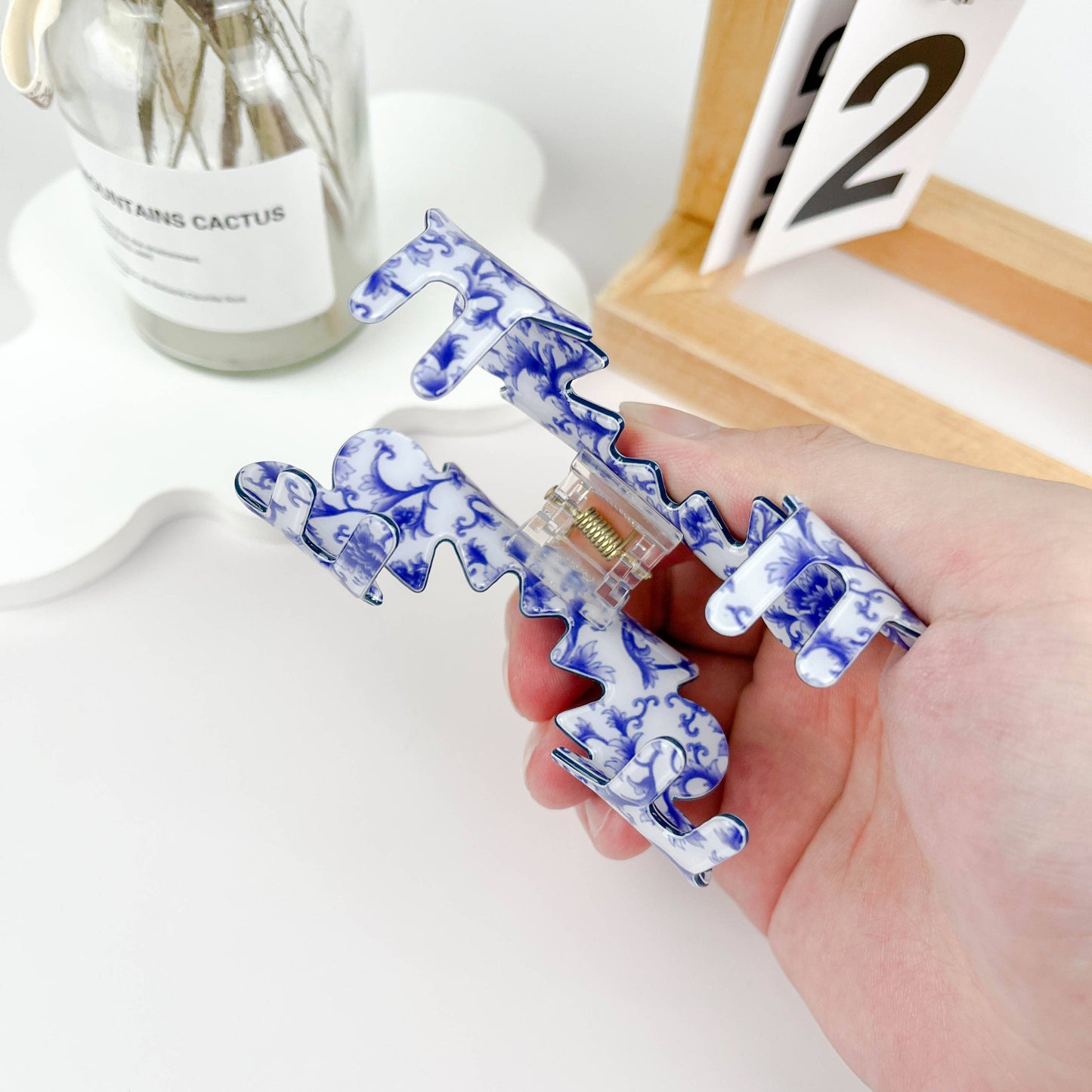 Wave Flowers Hair Claw  Clip