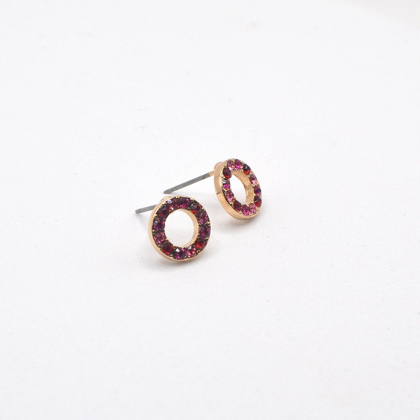 Mini Open Round Minimal Dainty Post Stud Earrings