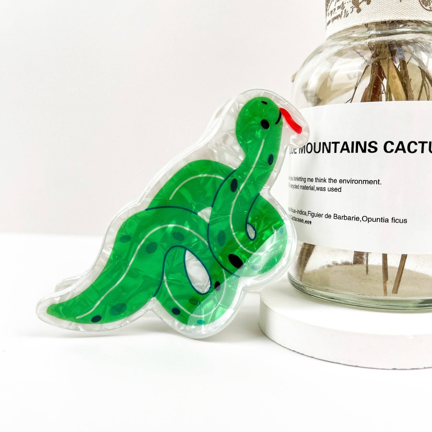 Cartoon green snake Lovely hairclaw clip