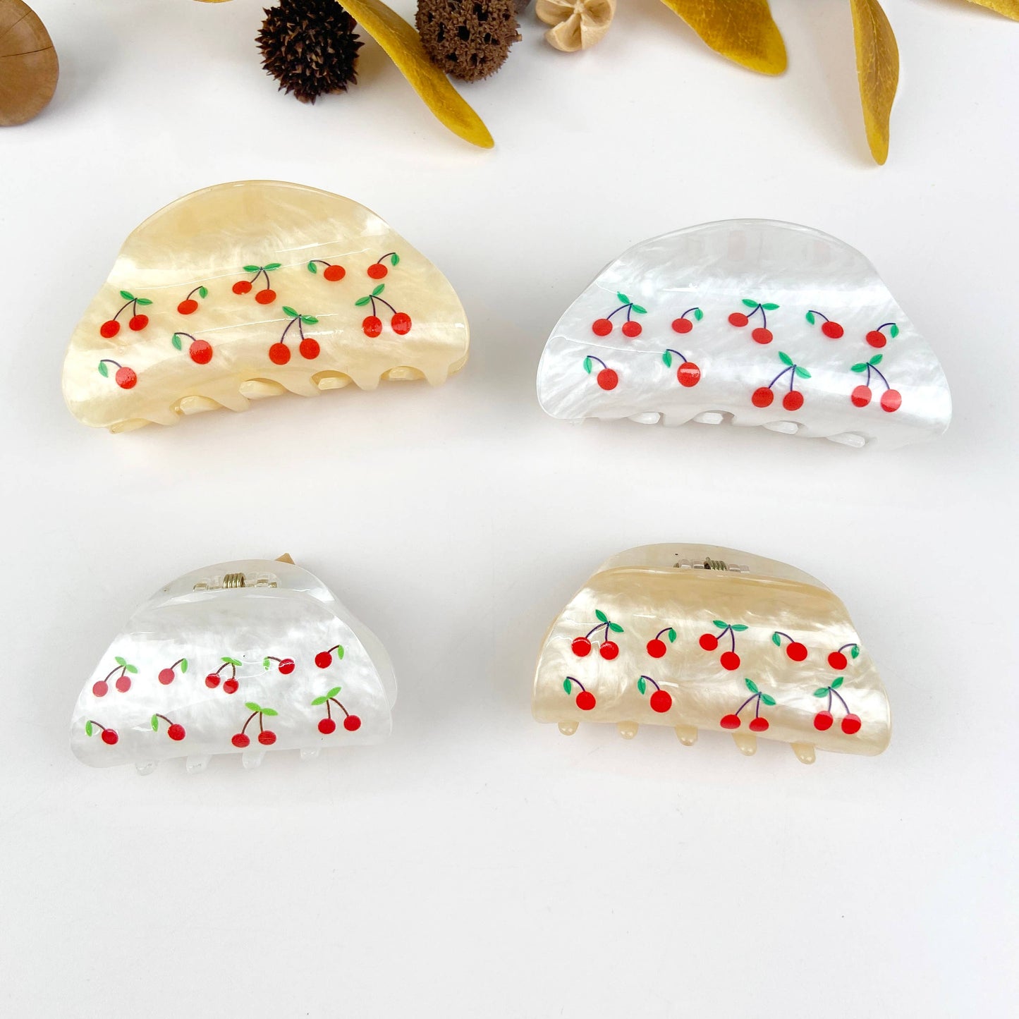 Cherry Minimalist Hair Clip