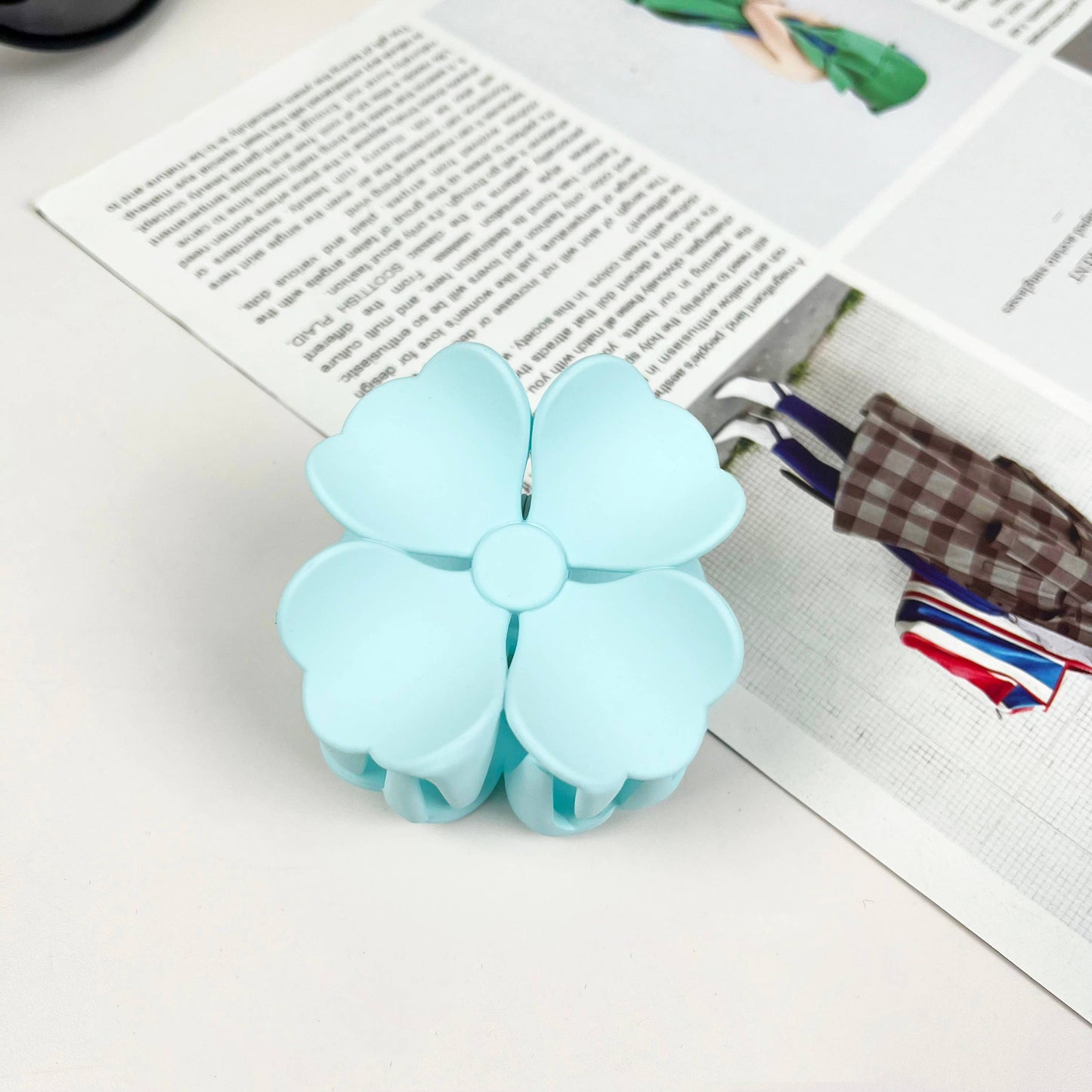 2.12" Four-leaf clover flower spring hair Clips