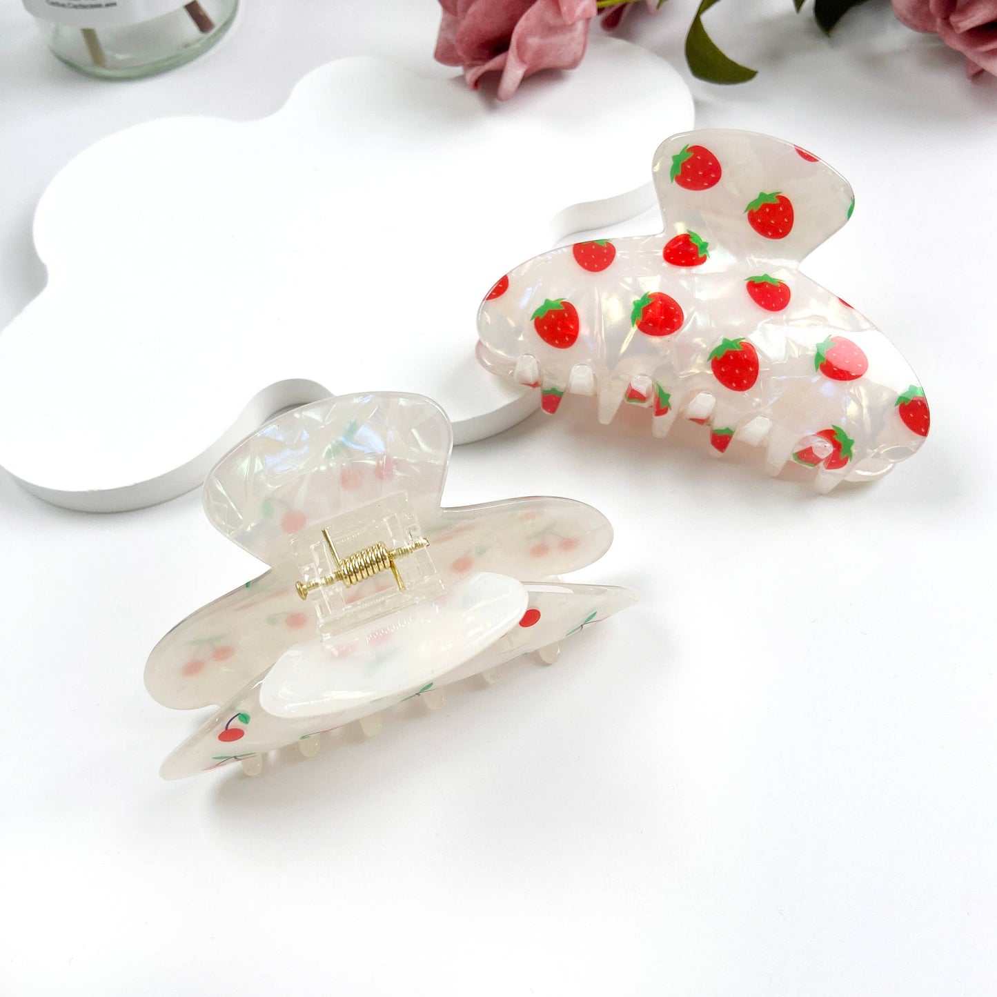 Fruit Print Hair Claw Clip
