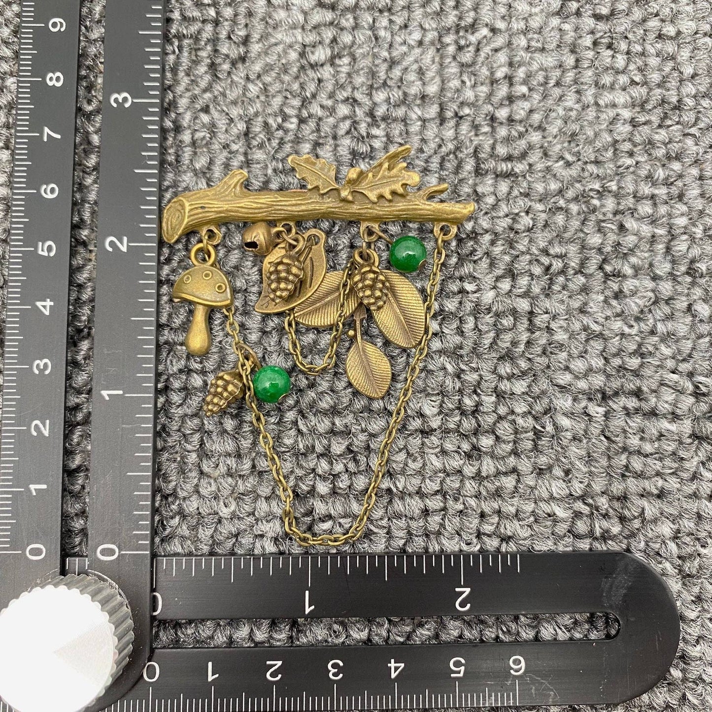 Forest Style Mushroom Pinecone Leaf Charm Brooch