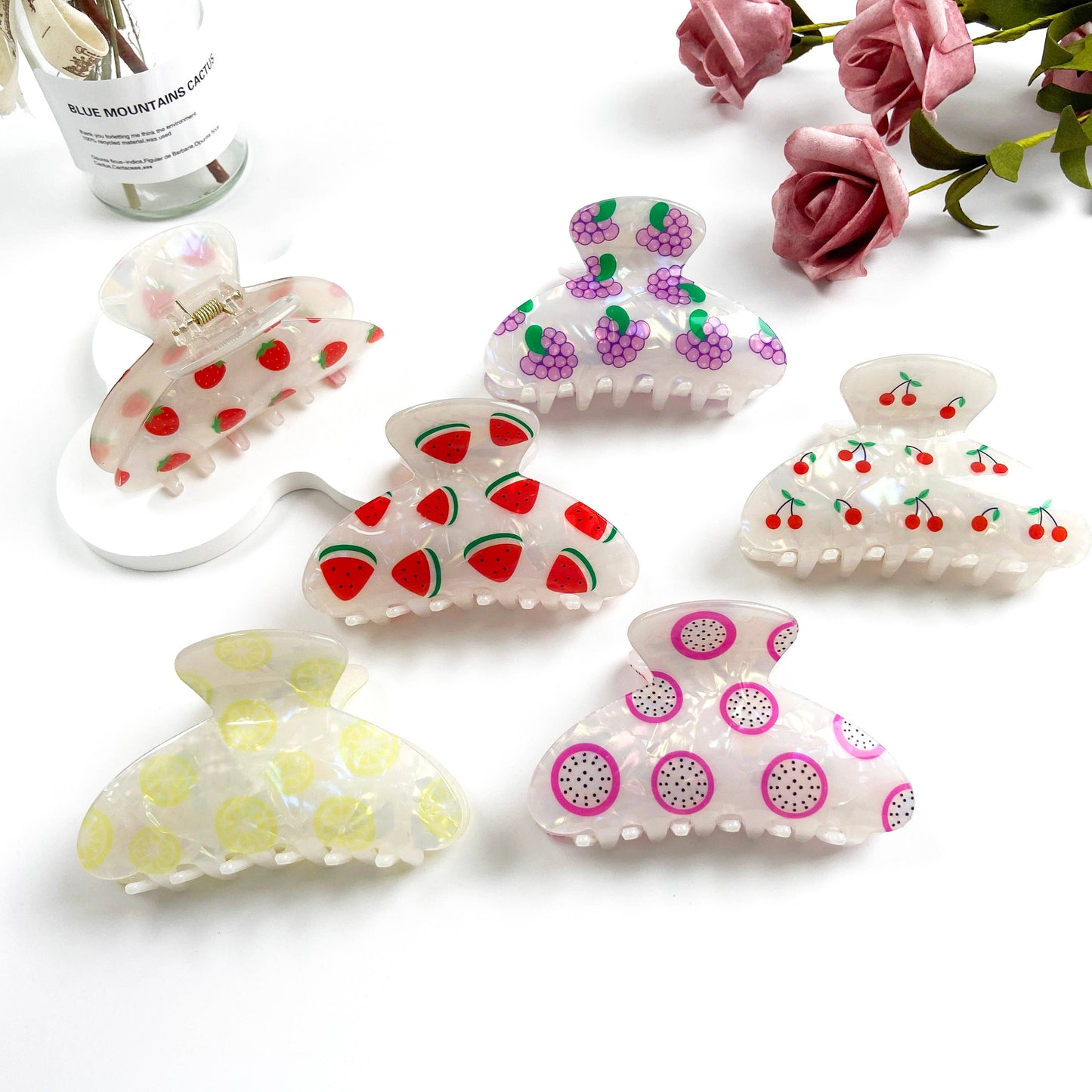 Fruit Print Hair Claw Clip