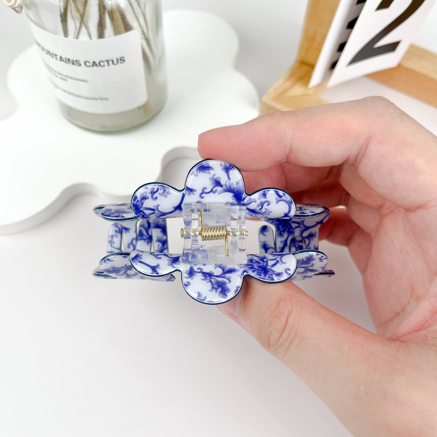 Wave Flowers Hair Claw  Clip