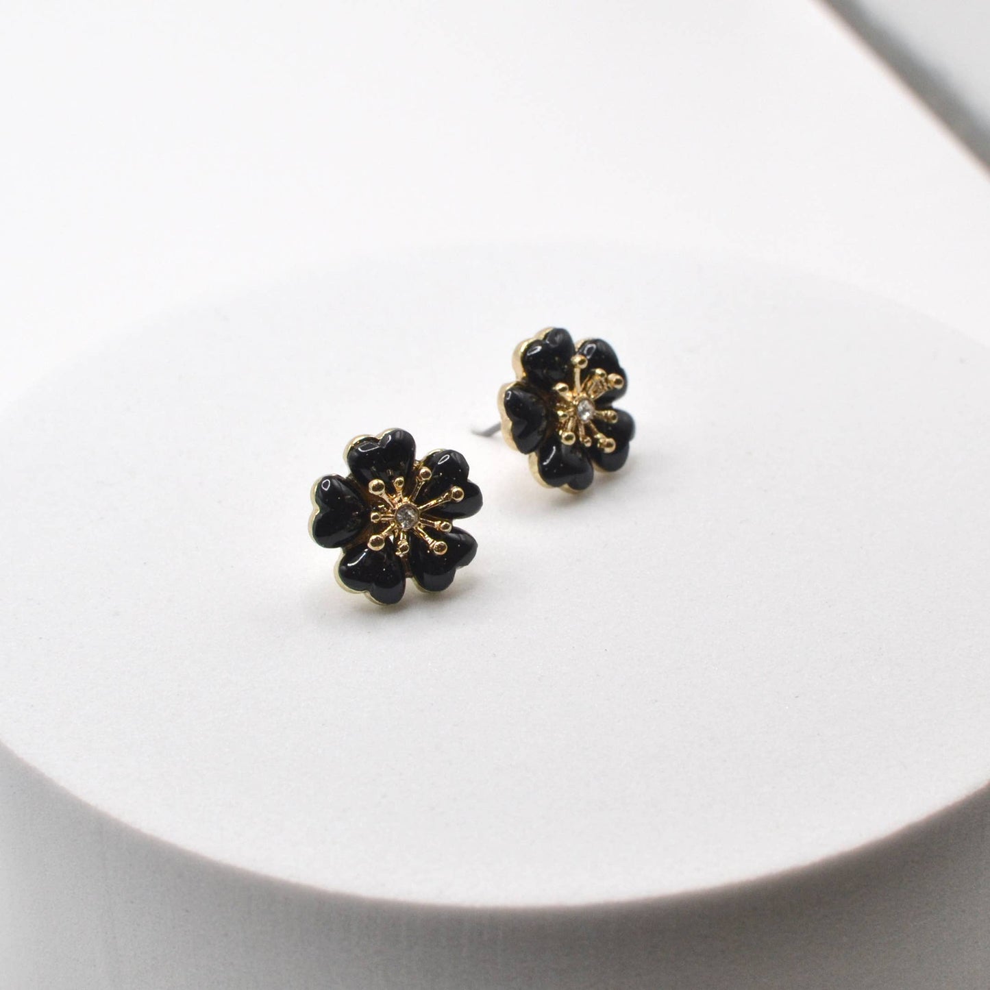 Flower Color Epoxy Stud Earring