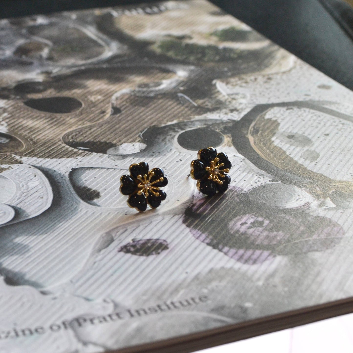 Flower Color Epoxy Stud Earring