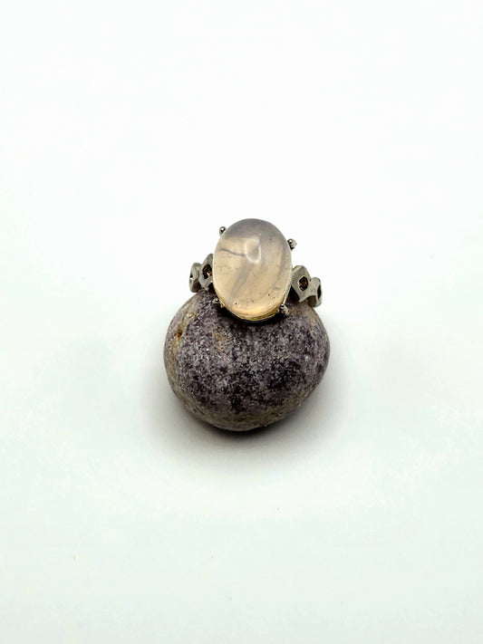 Moonwake Veil | Quartz Adjustable Ring S925 Sterling Silver